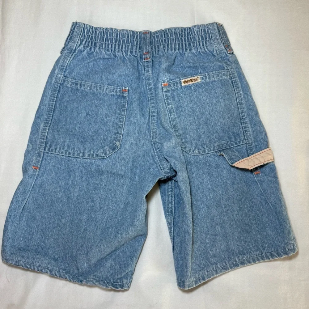 Vintage Boys Oshkosh Light Denim Shorts Size 10R 90’s Y2K Play Straight
